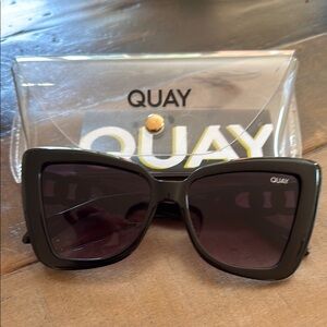 Quay Australia Black Oversized Sunglasses Bold Design